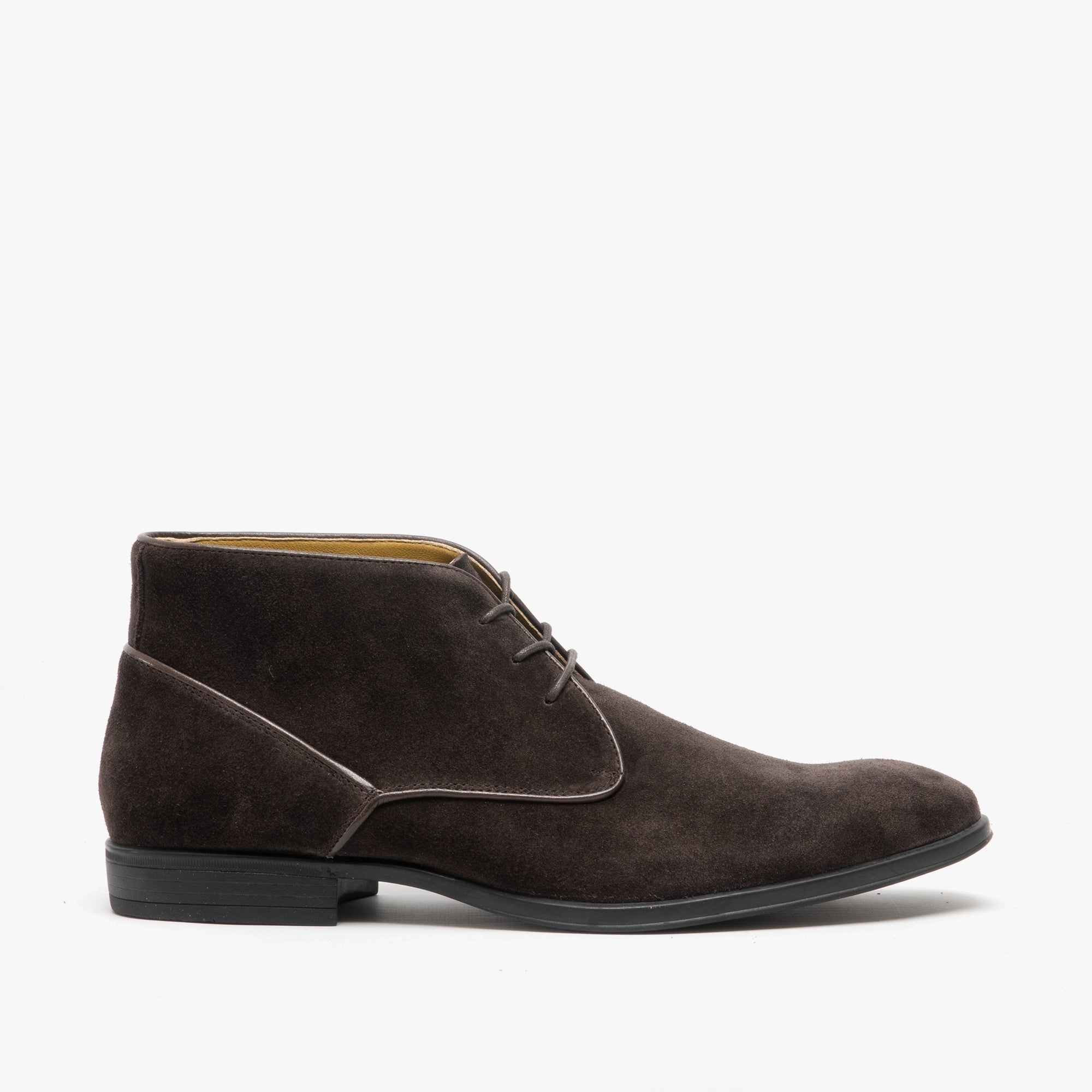 Steptronic FOSTER Mens Suede Ankle Boots Dark Brown | DesertBoots.com