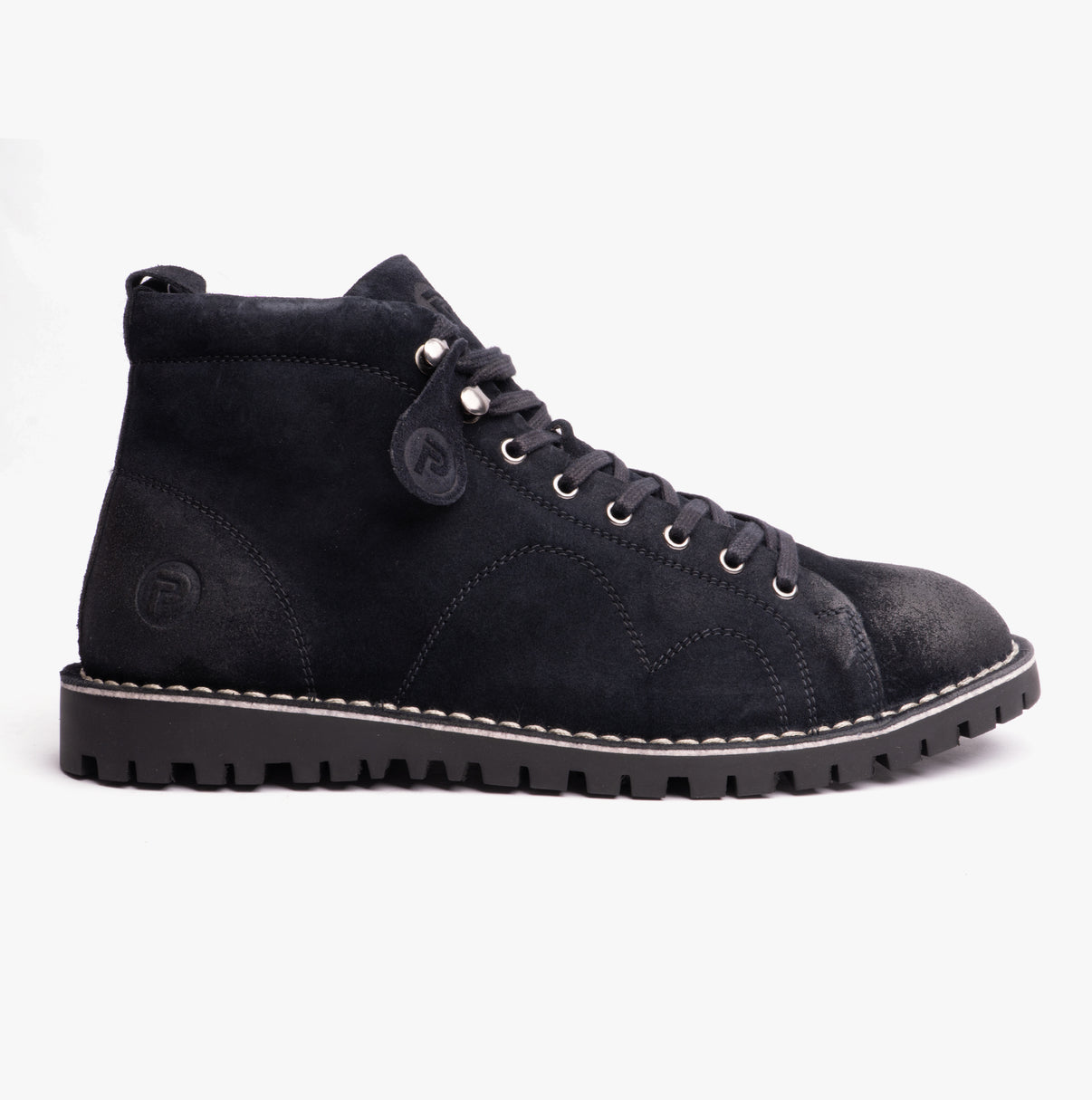 Popps 1961 MOD Mens Suede Boots Navy | DesertBoots.com