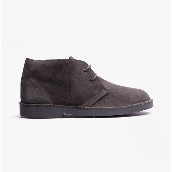 Roamers ORIGINAL Unisex Suede Leather Desert Boots Grey | Shuperb